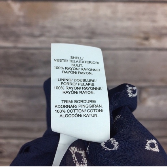 Lucky brand off the shoulder navy shirt - Picture 7 of 8